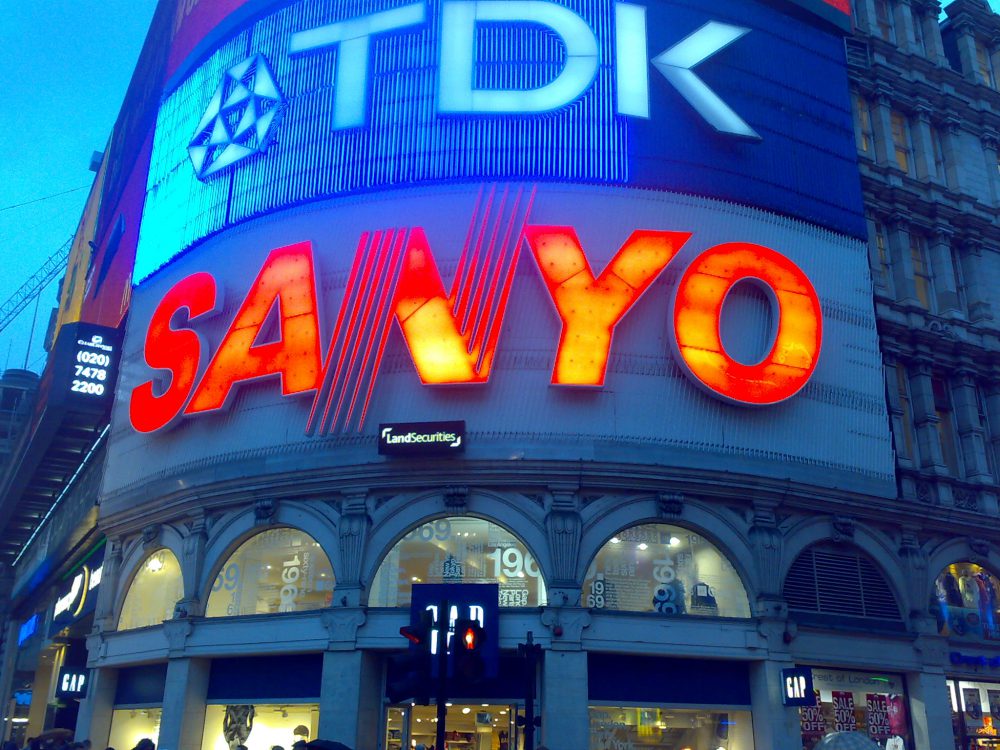 The most iconic signs of London? Action Signs maintained the neon Sanyo sign during its tenure in Piccadilly Circus!